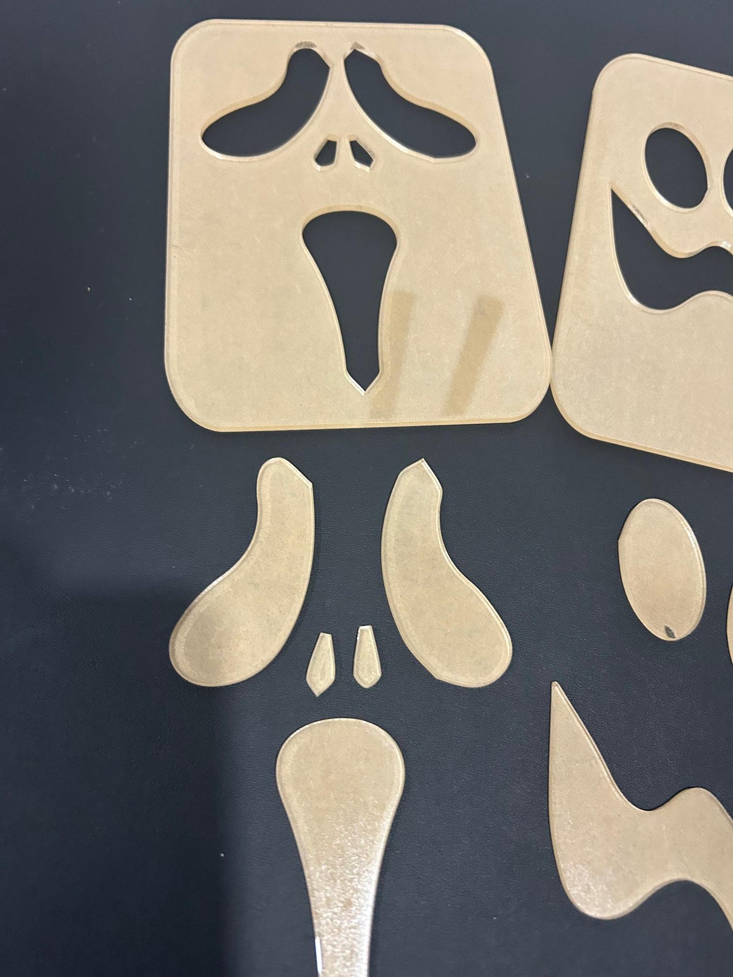 3 Pack Halloween Lantern Router Templates made from 1/4" Cast Acrylic Halloween Jack-O-Lanterns | To Make Lanterns without CNC or Laser