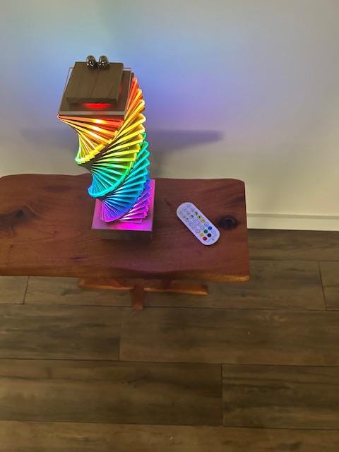 Led Tower Lamp, Desk lamp, Table lamp, Spiral Tower lamp, wooden remote pc lamp, acrylic led lightning, Music sync lighting