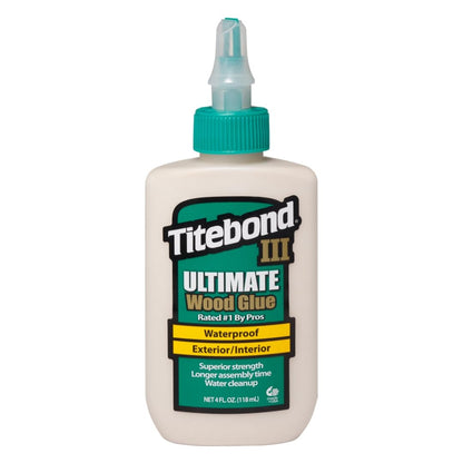 Titebond III Ultimate Wood Glue, 4-Ounces or 16-Ounces