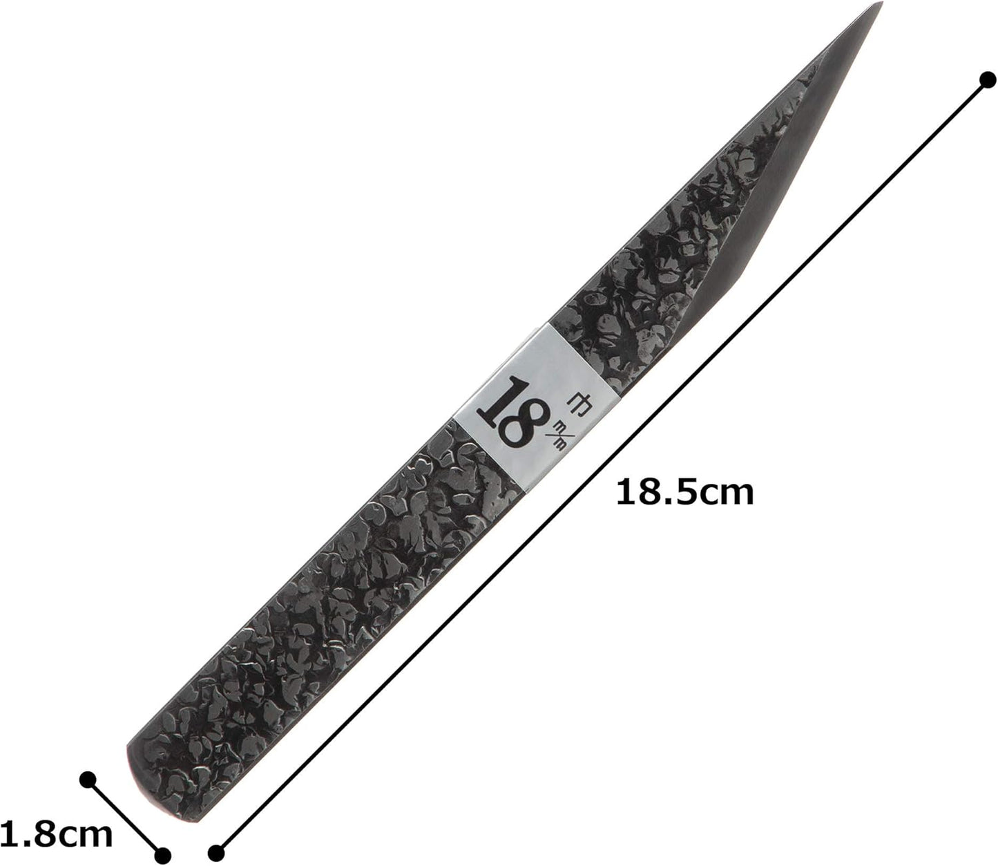 Marking Knife 18mm Right Hand for Woodworking, Marking, Scribing, Carving, Whittling, Professional Hand Forged Razor Sharp Japanese Carbon Steel Blade with Hammered Pattern, Made in JAPAN