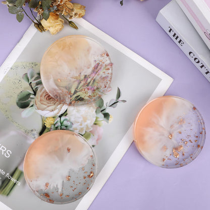 18 Pieces Thicken Resin Coaster Molds, Upgrade Coaster Molds for Epoxy Resin, Coaster Resin Mold with Storage Box Mold for DIY Art Craft Cup Mats