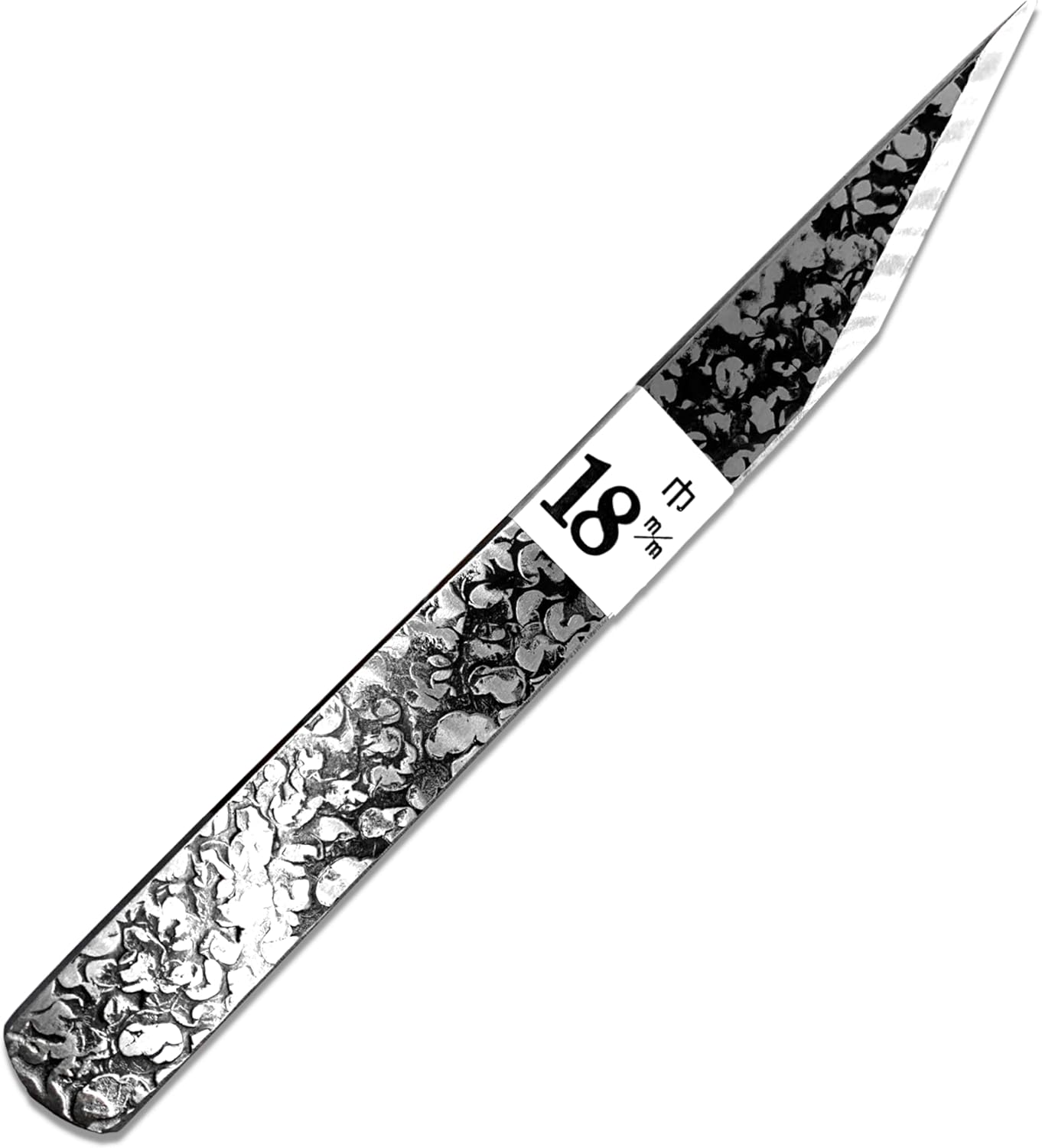 Marking Knife 18mm Right Hand for Woodworking, Marking, Scribing, Carving, Whittling, Professional Hand Forged Razor Sharp Japanese Carbon Steel Blade with Hammered Pattern, Made in JAPAN