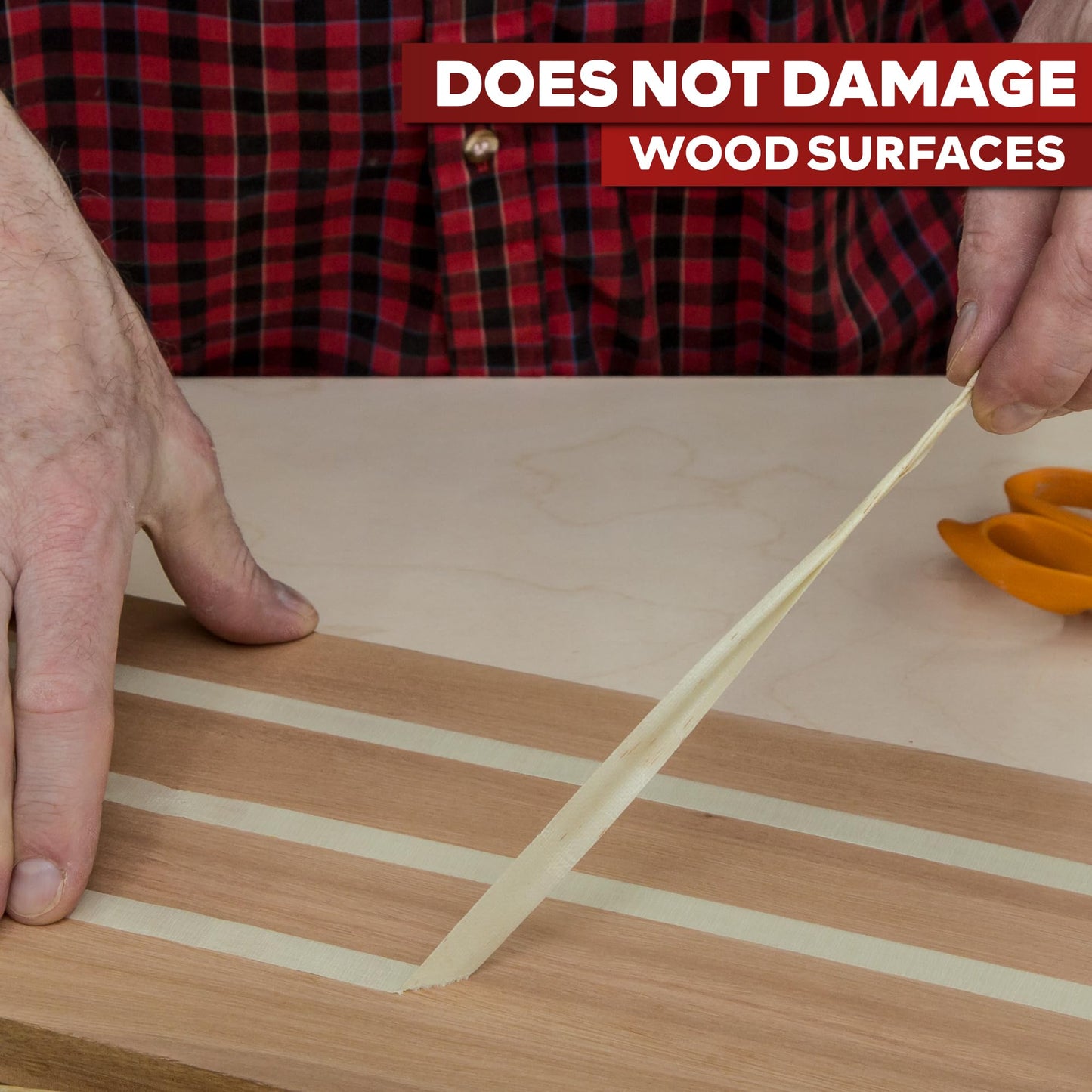 Double Sided Woodworking Tape 1 Inch x 108 Feet , Residue-Free, Removable Double Sided Woodworking Masking Tape for Wood Template, Mounting Boards MDF Edge Banding, Routing, Anchoring