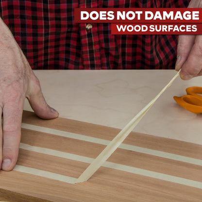 Double Sided Woodworking Tape 1 Inch x 108 Feet , Residue-Free, Removable Double Sided Woodworking Masking Tape for Wood Template, Mounting Boards MDF Edge Banding, Routing, Anchoring