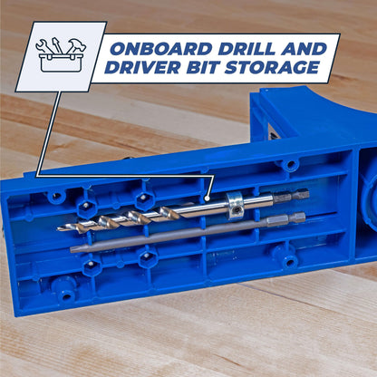 Kreg K4 Pocket Hole Jig - Adjustable, Versatile Jig for Strong Joints - Create Perfect, Rock-Solid Joints - Easily Adjustable Drill Guides - For Materials 1/2" to 1 1/2" Thick