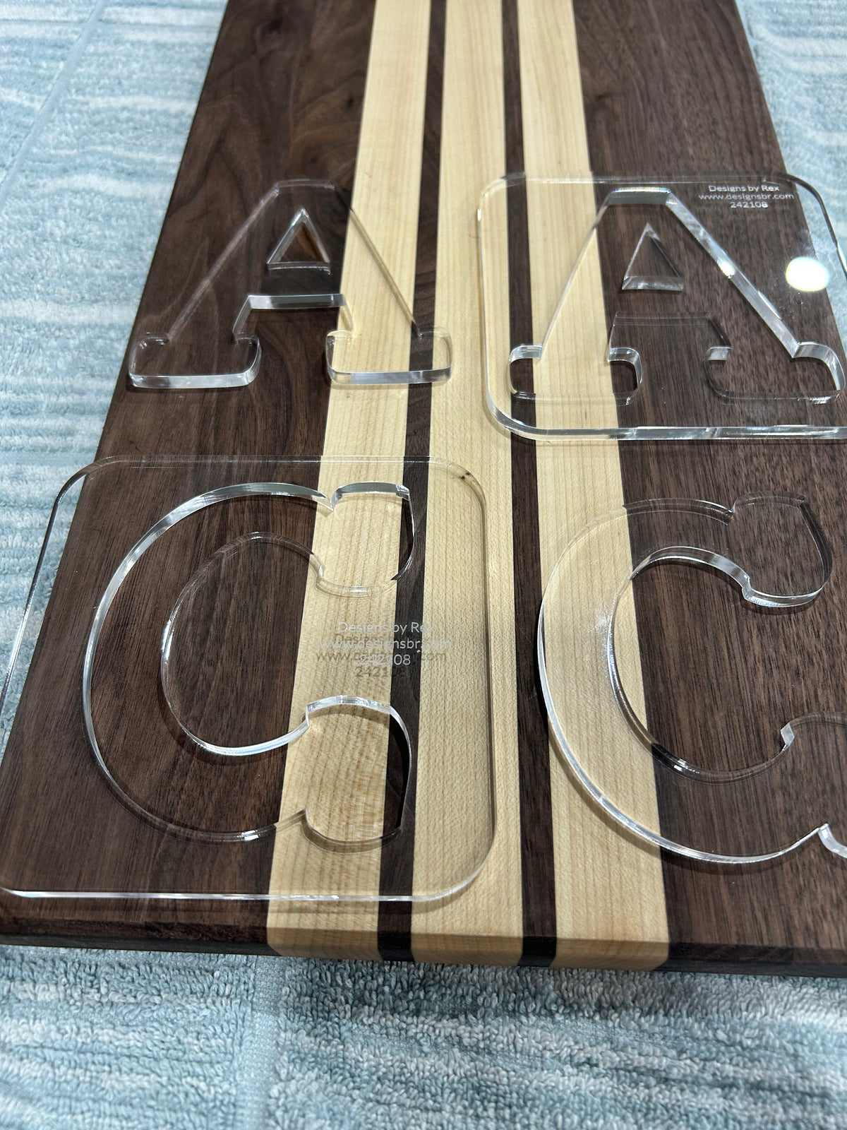 Small Router Kit With Letters Letter Router Templates (Clear Acrylic) – Designs by Rex
