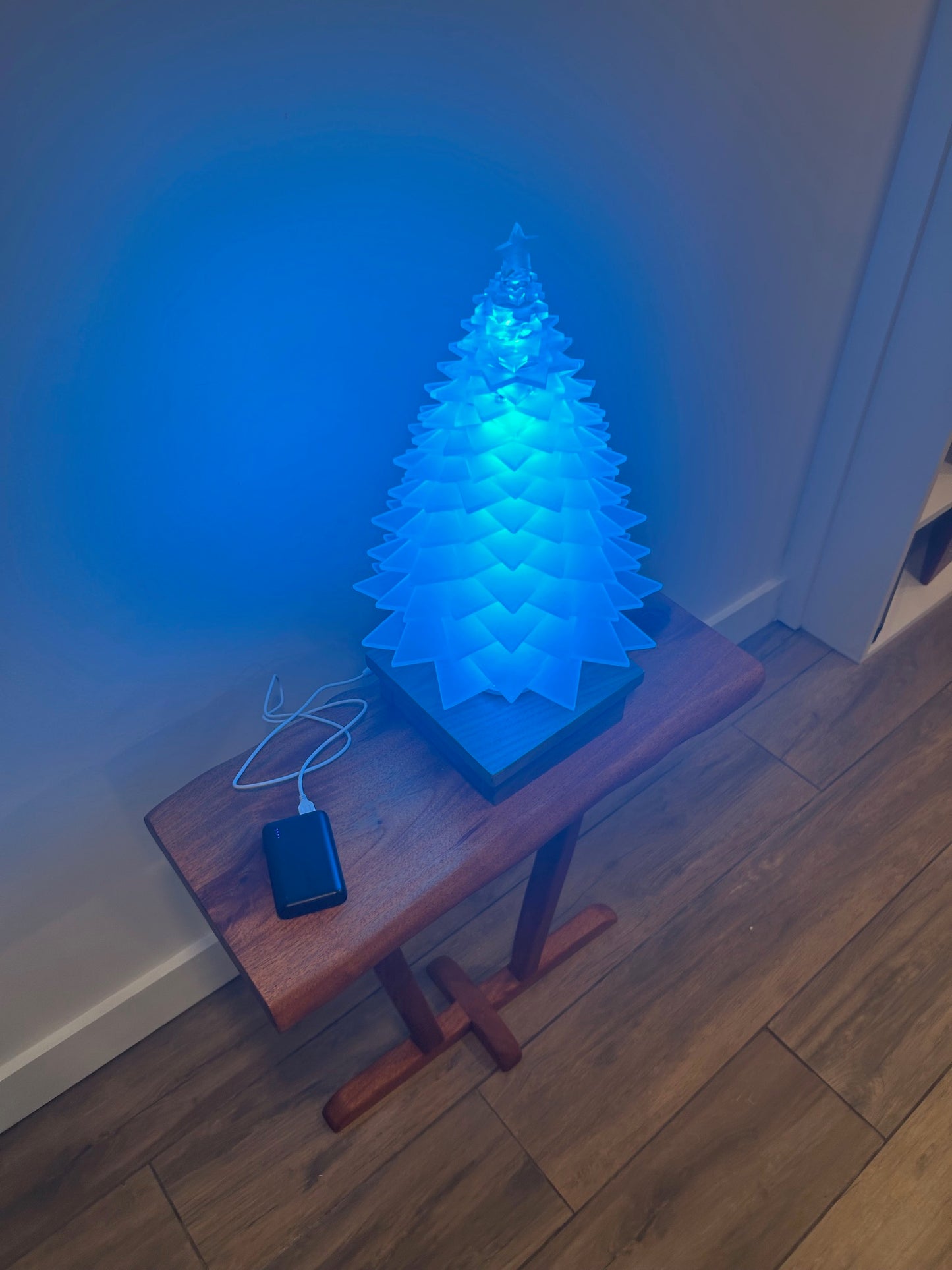 Unique LED Christmas Tree – Acrylic Light Show, Music Sync, Remote Controlled, Xmas color changing tree, table top Christmas tree