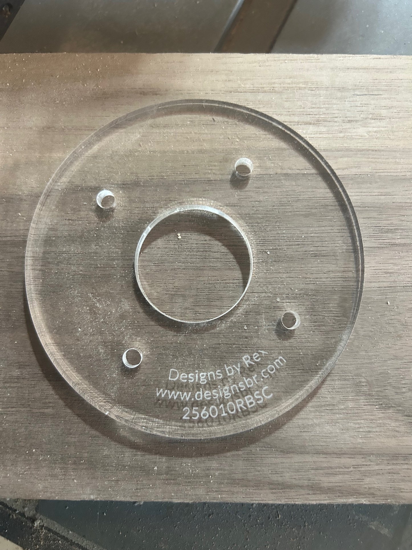 Acrylic Router Base Plates for Milwaukee M18 FUEL Palm Router – 3 Shapes, 3 Sizes 1/4" or 3/8" thickness available