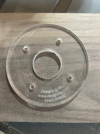 Acrylic Router Base Plates for Milwaukee M18 FUEL Palm Router – 3 Shapes, 3 Sizes 1/4" or 3/8" thickness available