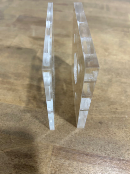 Acrylic Router Base Plates for Milwaukee M18 FUEL Palm Router – 3 Shapes, 3 Sizes 1/4" or 3/8" thickness available