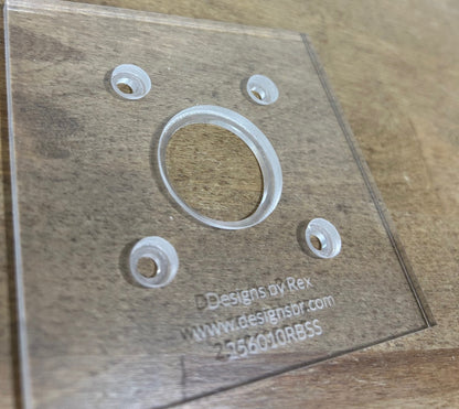 Acrylic Router Base Plates for Makita Palm Router 3 Shapes, 3 Sizes, 1/4" or 3/8" thick, Makita RT0701C, RT0700C, XTR01Z Makita Router Base