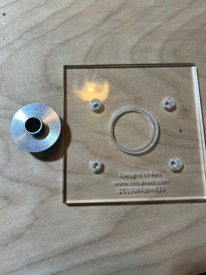 Acrylic Router Base Plates for Makita Palm Router 3 Shapes, 3 Sizes, 1/4" or 3/8" thick, Makita RT0701C, RT0700C, XTR01Z Makita Router Base