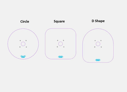 Acrylic Router Base Plates for Milwaukee M18 FUEL Palm Router – 3 Shapes, 3 Sizes 1/4" or 3/8" thickness available
