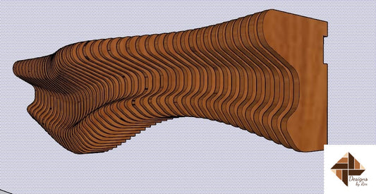 Parametric shelf, Unique Decorative Shelf for your home or office, Parametric Art, Digital File CNC Cutting Laser Router DXF and SVG Files