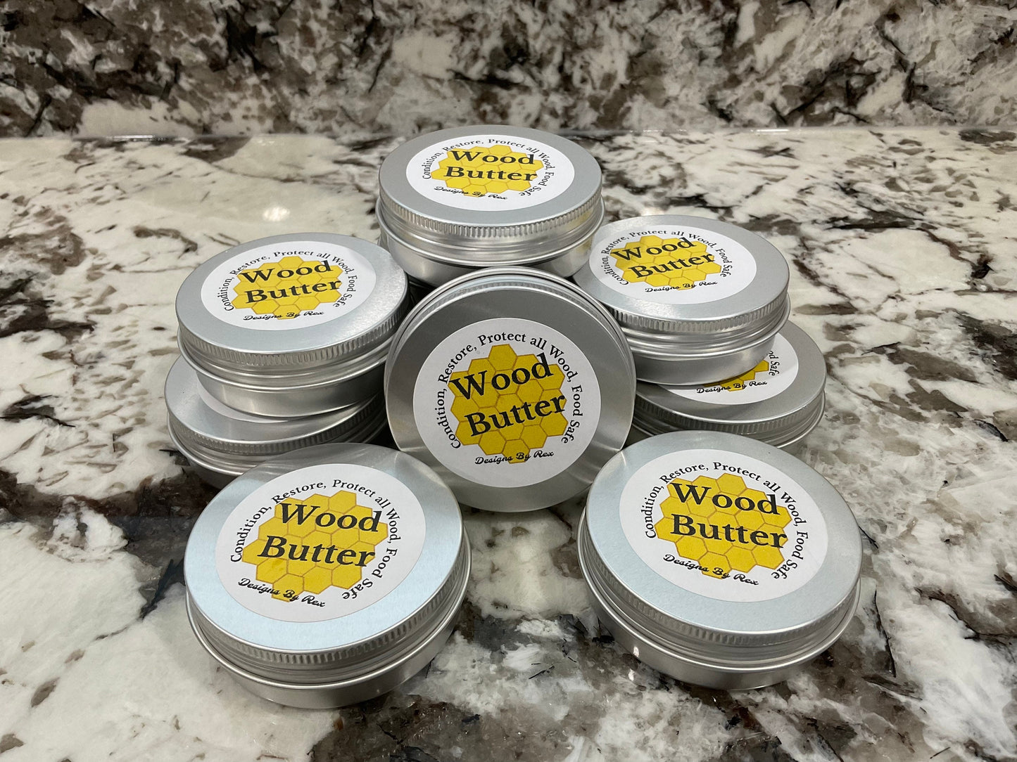 Wood butter (2 Pack), Cutting Board Butter, Board Butter,  Food Safe Wood Restore, Protect all wood, Natural Wood Finish,