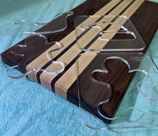 Christmas Router Templates (Clear Acrylic) Holiday Router Templates for Woodworking and DIY Crafting Stencil 1/4"