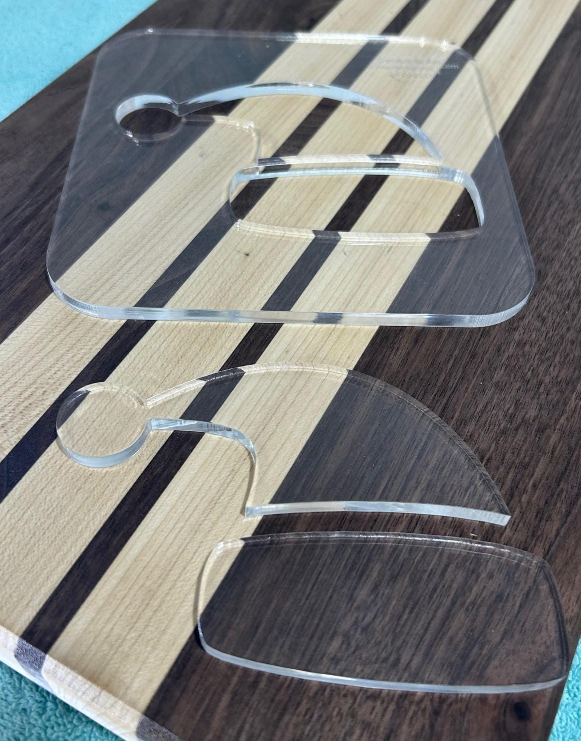 Christmas Router Templates (Clear Acrylic) Holiday Router Templates for Woodworking and DIY Crafting Stencil 1/4"