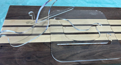 Christmas Router Templates (Clear Acrylic) Holiday Router Templates for Woodworking and DIY Crafting Stencil 1/4"