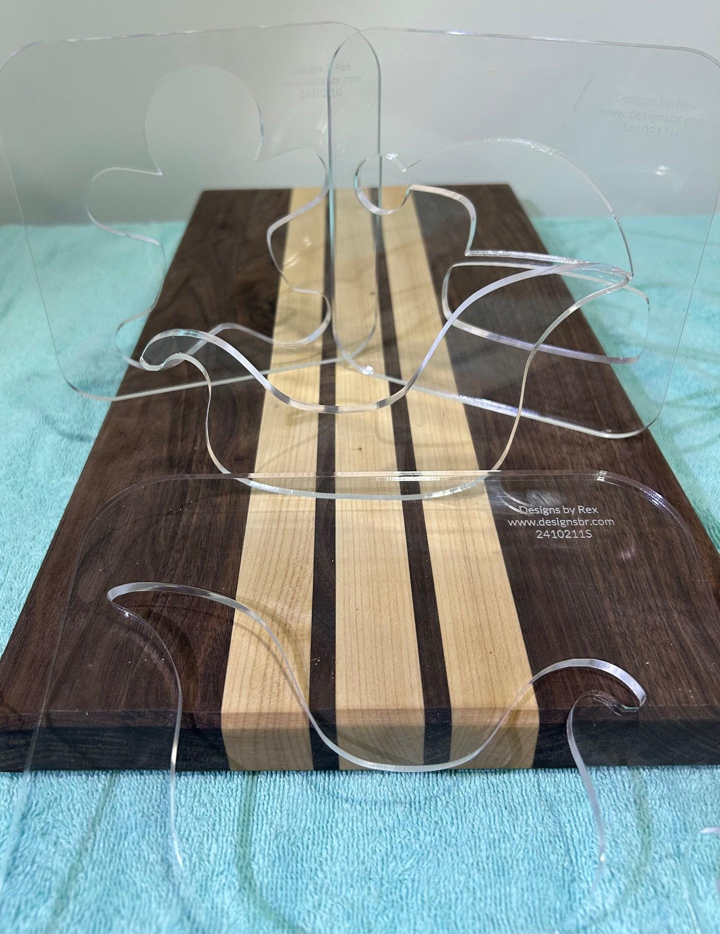 Christmas Router Templates (Clear Acrylic) Holiday Router Templates for Woodworking and DIY Crafting Stencil 1/4"