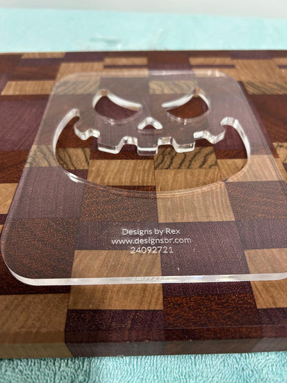 Halloween Lantern Router Templates made from Cast Acrylic | For Halloween Jack-O-Lanterns | To Make Lanterns without CNC or Laser