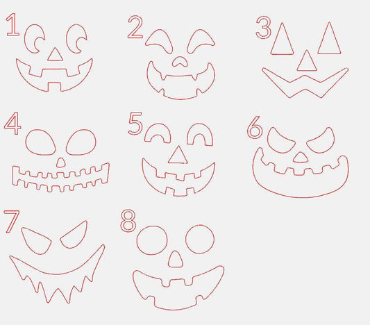 Halloween Lantern Router Templates made from Cast Acrylic | For Halloween Jack-O-Lanterns | To Make Lanterns without CNC or Laser