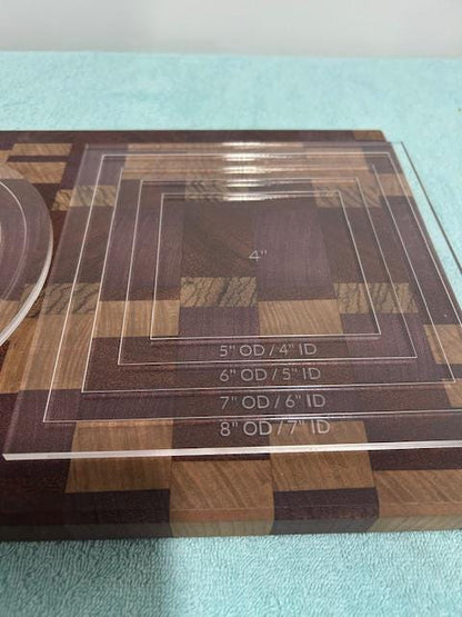 Circle Router Templates Square Router Templates Circle Jig Router Square Jig Templates Circle Inlay Template Square Inlay Template