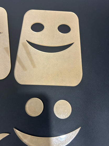 3 Pack Halloween Lantern Router Templates made from 1/4" Cast Acrylic Halloween Jack-O-Lanterns | To Make Lanterns without CNC or Laser