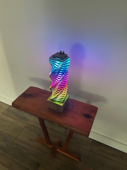 Led Tower Lamp, Desk lamp, Table lamp, Spiral Tower lamp, wooden remote pc lamp,  acrylic led lightning, Music sync lighting