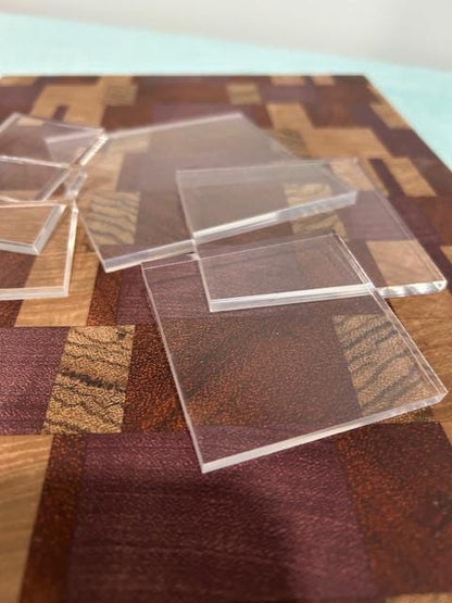 Acrylic Squares - Clear Acrylic Plexiglass Squares - Multiple Thicknesses Square Cast Acrylic square for crafts
