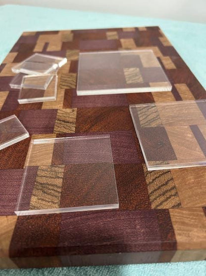 Acrylic Squares - Clear Acrylic Plexiglass Squares - Multiple Thicknesses Square Cast Acrylic square for crafts
