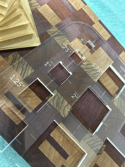 Square Router Templates (Clear Acrylic) Square Jig Router Templates Square Inlay Template