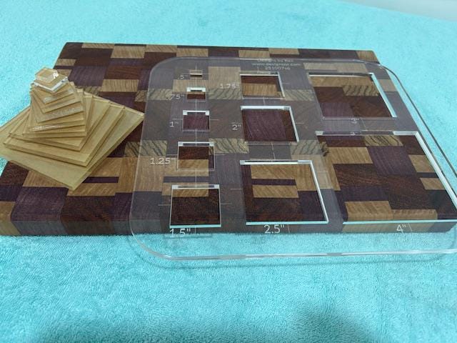 Square Router Templates (Clear Acrylic) Square Jig Router Templates Square Inlay Template