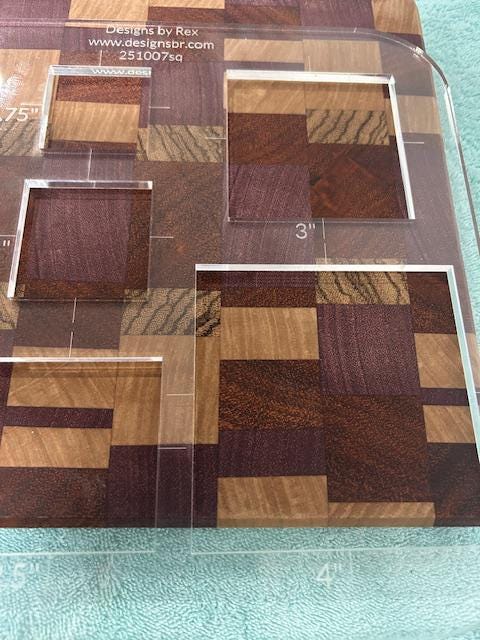 Square Router Templates (Clear Acrylic) Square Jig Router Templates Square Inlay Template