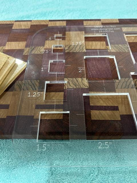Square Router Templates (Clear Acrylic) Square Jig Router Templates Square Inlay Template