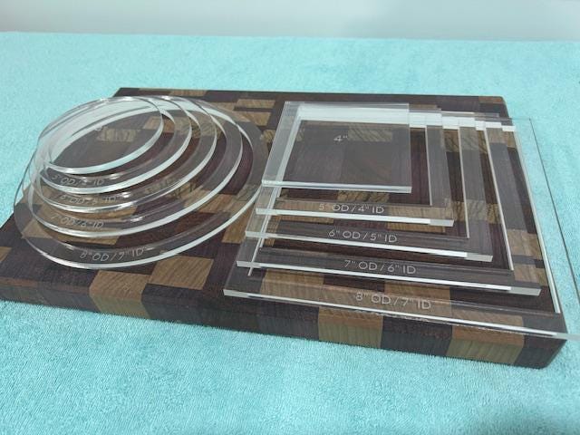 Circle Router Templates Square Router Templates Circle Jig Router Square Jig Templates Circle Inlay Template Square Inlay Template