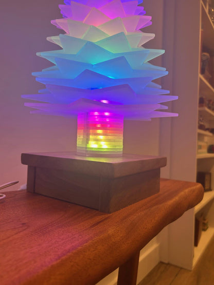 Unique LED Christmas Tree – Acrylic Light Show, Music Sync, Remote Controlled, Xmas color changing tree, table top Christmas tree