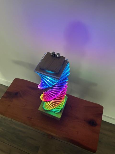 Led Tower Lamp, Desk lamp, Table lamp, Spiral Tower lamp, wooden remote pc lamp,  acrylic led lightning, Music sync lighting