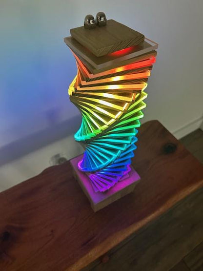 Led Tower Lamp, Desk lamp, Table lamp, Spiral Tower lamp, wooden remote pc lamp,  acrylic led lightning, Music sync lighting