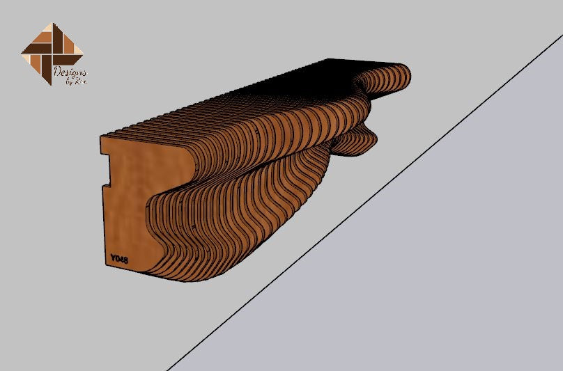 Parametric shelf, Unique Decorative Shelf for your home or office, Parametric Art, Digital File CNC Cutting Laser Router DXF and SVG Files