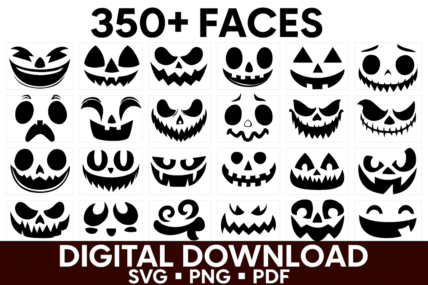 Halloween Lantern Faces - Pumpkin Face SVG Mega Bundle – 350+ Designs