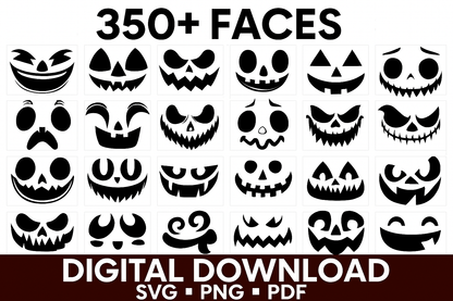Halloween Lantern Faces - Pumpkin Face SVG Mega Bundle – 350+ Designs