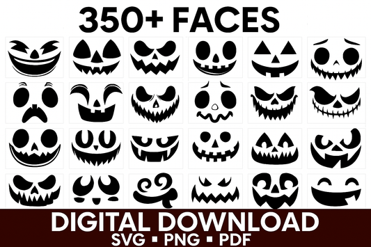Halloween Lantern Faces - Pumpkin Face SVG Mega Bundle – 350+ Designs