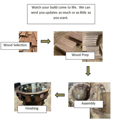 Luxury Wine Table, Wine Tasting Table Unique Wine Coffee Table with Storage