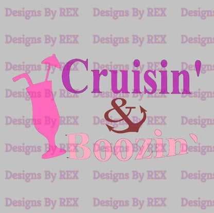 Cruisin & Boozin SVG, Vacation SVG, Trip SVG, vacation cut files