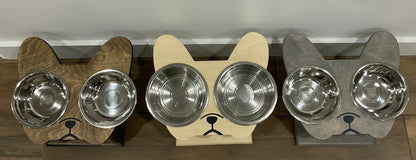 Dog Bowl stand, Elevated Dog bowl, Dog Stand-up eating and drinking, French Bulldog & Pug stand, small dog stand, dog face