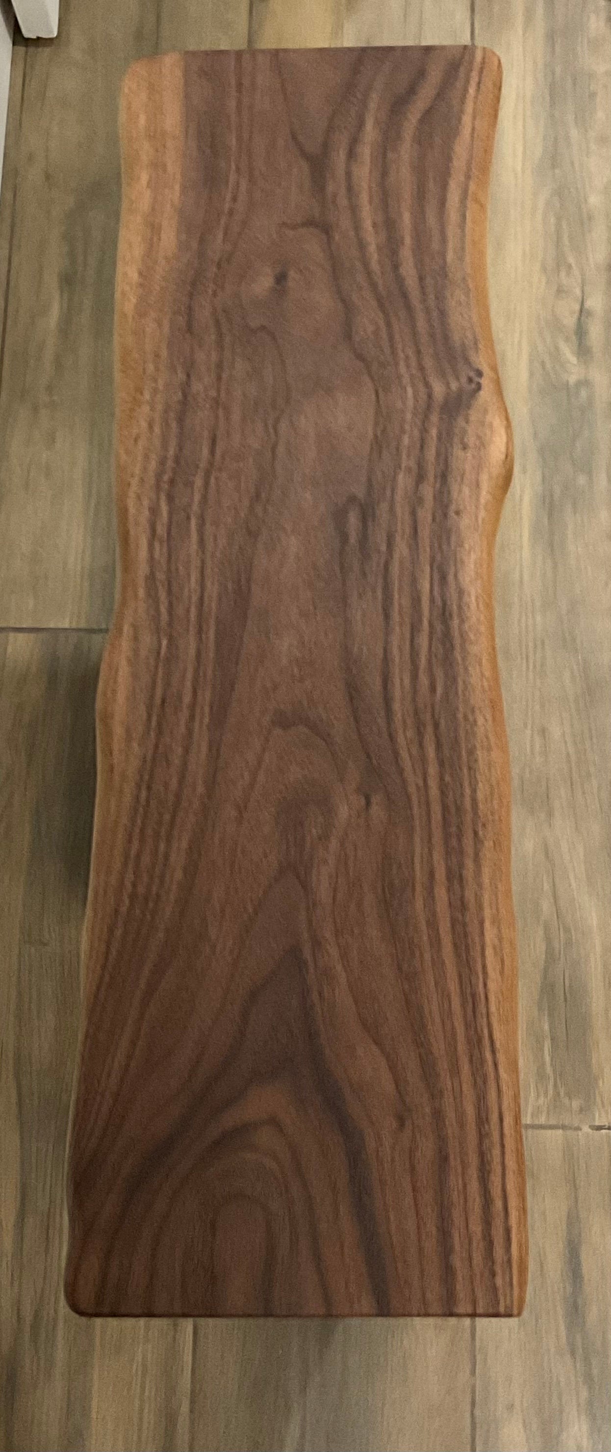 Unique end table, walnut end table, live edge side table, sofa table, walnut accent table, live edge end table, hand carved end table