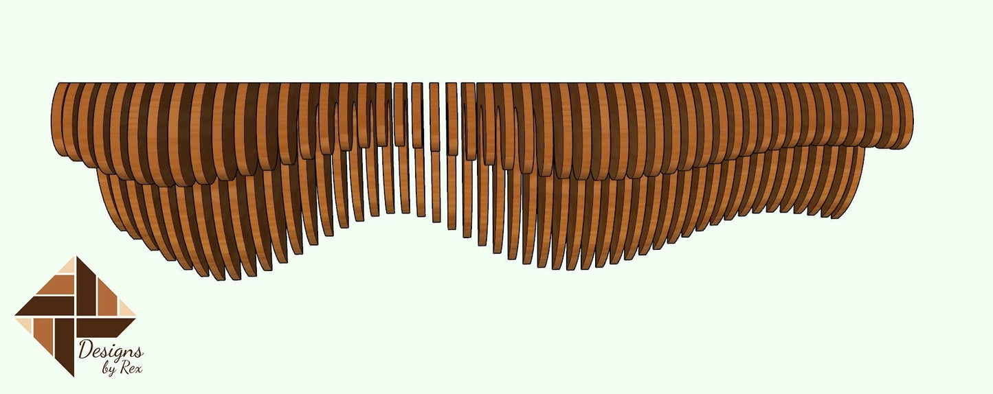 Parametric shelf, Unique Decorative Shelf for your home or office, Parametric Art, Digital File CNC Cutting Laser Router DXF and SVG Files