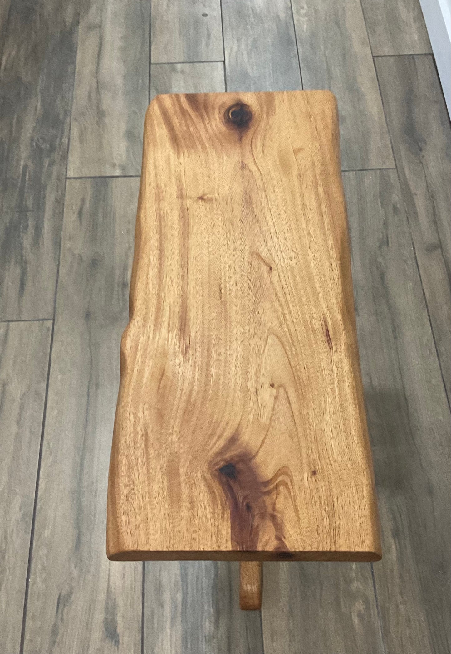 Unique end table, African Mahogany end table, live edge side table, sofa table, Coffee side table, modern end table, hand carved end table