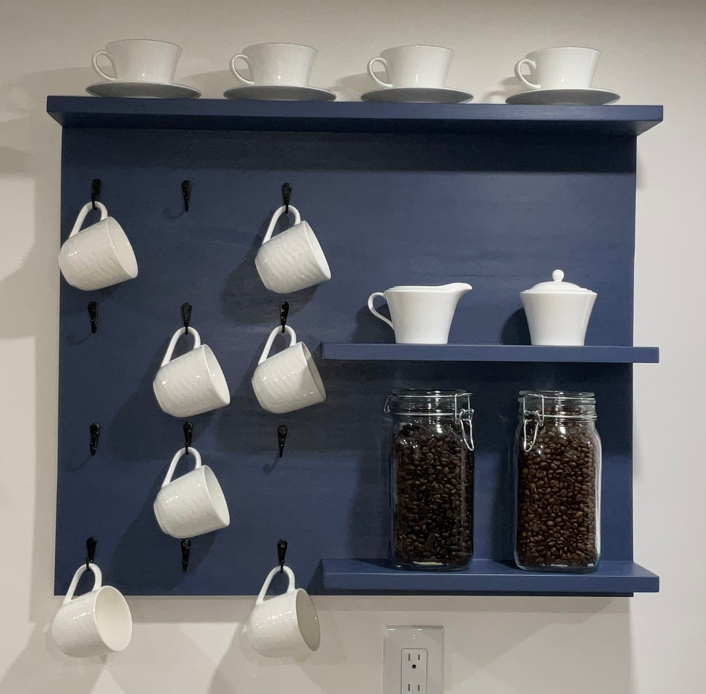 Coffee shelf, Multiple Coffee Cup Holder, Kitchen Shelf, Kitchen Coffee Rack, Coffee Display