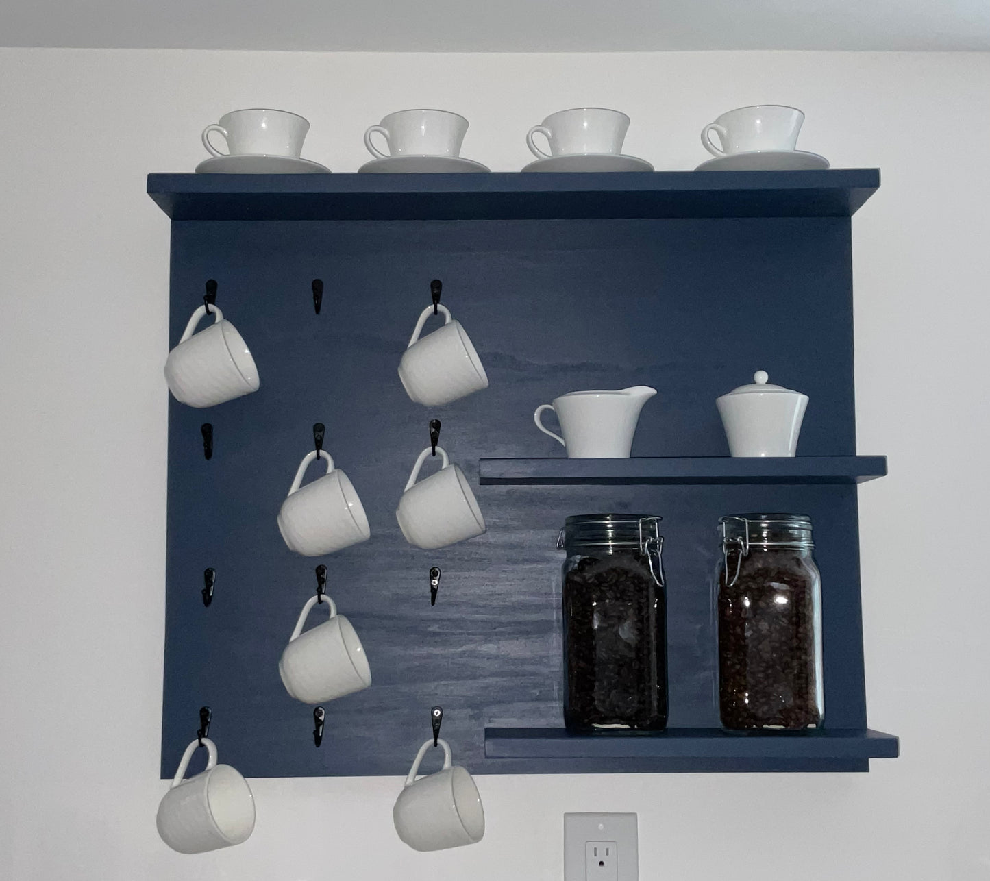 Coffee shelf, Multiple Coffee Cup Holder, Kitchen Shelf, Kitchen Coffee Rack, Coffee Display